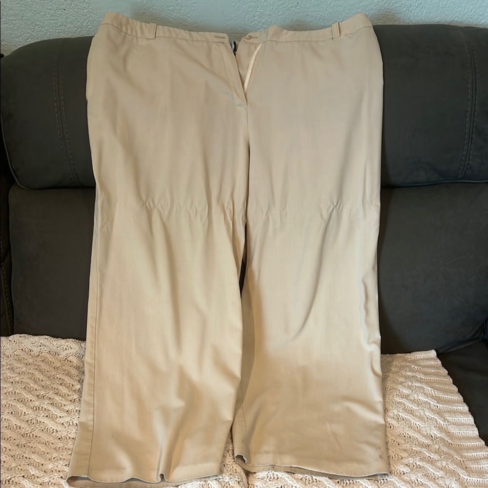 Evan Picone Beige Stretch Pants
